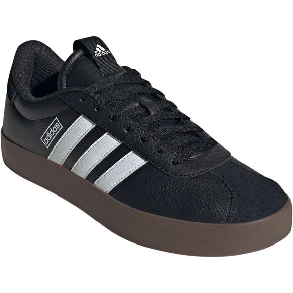 Adidas Mens VL Court 3 Sneaker Black White Gum Size 10 Skateboard Shoe New - Picture 3 of 6